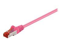 Netværkskabel Cat 6 Goobay S/FTP 10 m - magenta billede