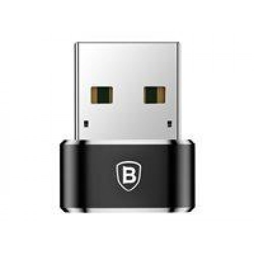 USB-C adapter – Baseus, USB-A til USB-C, sort