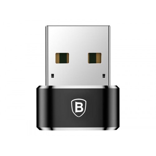 USB-C adapter – Baseus, USB-A til USB-C, sort