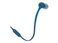 In-ear hovedtelefoner JBL T110 med mikrofon - blå, 3,5 mm billede