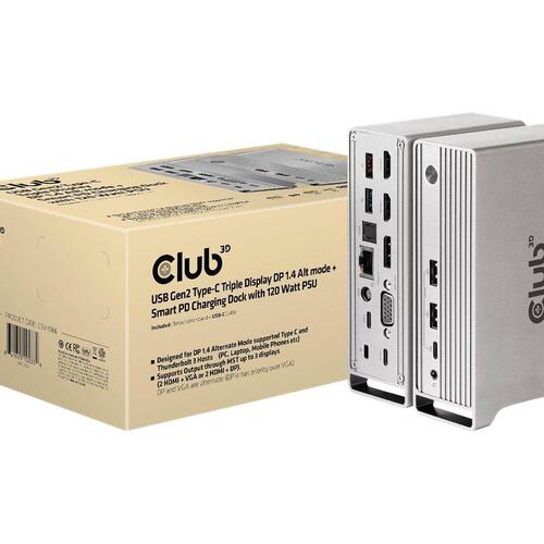 Dockingstation USB-C Club 3D CSV-1568, USB 3.2 Gen 2, 120 W