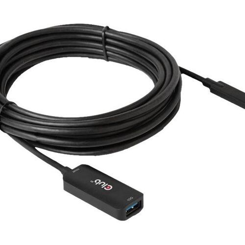 USB-C forlængerkabel 5 m – Club 3D USB 3.1 Gen 2 (han til hun) – Sort