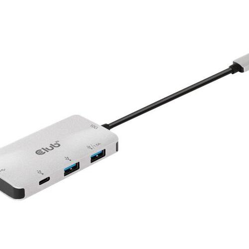 USB-C hub 4 porte – Club 3D CSV-1543, grå