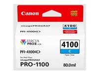 Blækpatron Canon PFI-4100 C cyan 80 ml til imagePROGRAF PRO-1100 billede