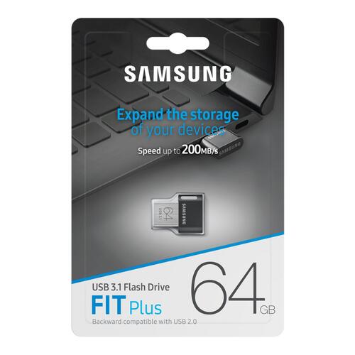 USB stik Samsung FIT Plus 64 GB USB 3.1 – Sort