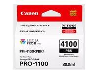 Blækpatron Canon PFI-4100 PBK fotosort 80 ml (imagePROGRAF PRO-1100) billede