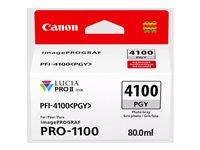Blækpatron Canon PFI-4100 PGY fotogrå 80 ml billede