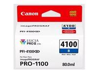 Blækpatron Canon PFI-4100 B, blå, 80 ml til imagePROGRAF PRO-1100 billede