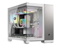 PC kabinet Corsair 2500X micro ATX - hvid/satin grå, hærdet glas billede