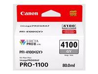 Blækpatron Canon PFI-4100 GY grå - 80 ml til imagePROGRAF PRO-1100 billede