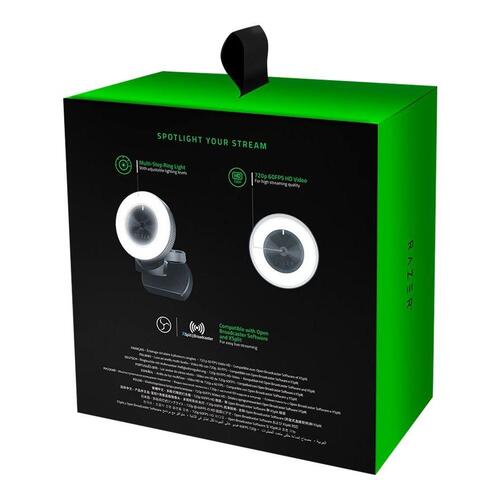 Webcam Razer Kiyo 1080p med ringlys – fortrådet