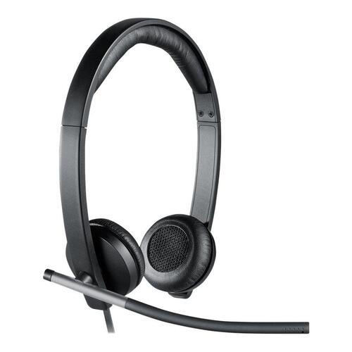 USB headset med ledning – Logitech H650e Stereo, sort