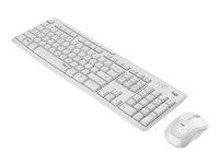 Trådløst tastatur og mus Logitech MK295 Silent – Pan Nordic, off white