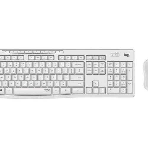 Trådløst tastatur og mus Logitech MK295 Silent – Pan Nordic, off white