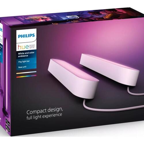 Smart belysning Philips Hue Play lysbarre – hvid, 16 mio. farver (2-pak)