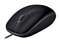 Computer mus Logitech B110 Silent, optisk, kablet, sort