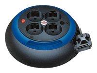 Stikdåse 4-udtag med 3 m ledning – brennenstuhl Comfort-Line CL-S, 16 A, sort/hvid billede