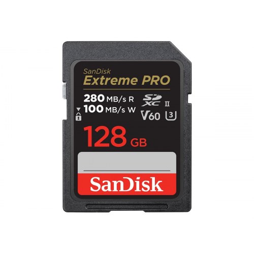 Hukommelseskort SDXC UHS?II – SanDisk Extreme Pro 128 GB 280 MB/s