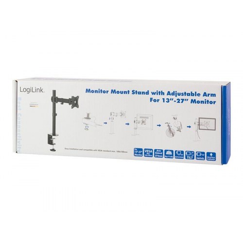 Skærmholder til skrivebord LogiLink 13–27" – justerbar arm