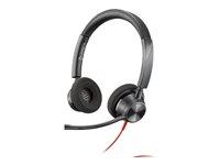 Headset med kabel Poly Blackwire 3320 USB-C (sort) billede