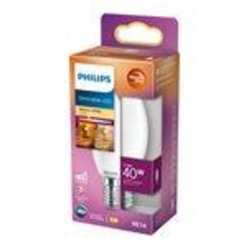 LED pære Philips E14 3,4 W dæmpbar 470 lm 2200–2700 K varm hvid
