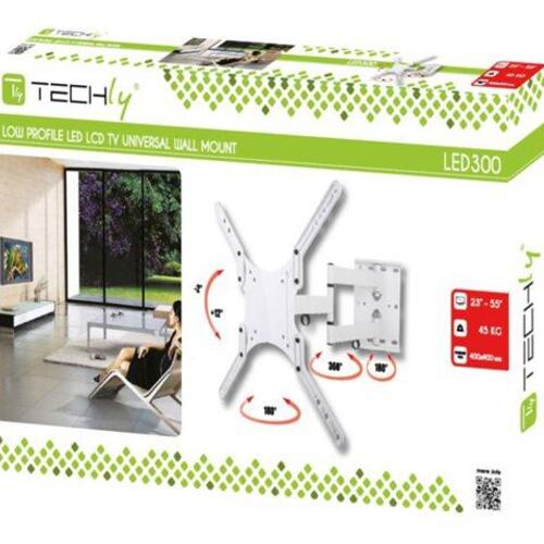 Vægbeslag til TV IC Intracom TECHly Ultra-Slim, hvid (23–55")
