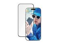 PanzerGlass Ceramic Protection - Skærmbeskytter for mobiltelefon - ultrabred pasform - glas - rammefarve sort - for Apple iPhone 16 Pro