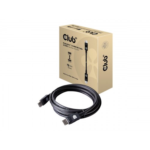 DisplayPort kabel 1.4 3 m – Club 3D (sort)