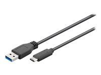 USB-C kabel 3 m – Goobay USB 3.1 til USB-A, sort billede