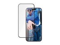 Skærmbeskyttelse til iPhone - PanzerGlass Apple iPhone 15 Plus/16 Plus (sort ramme, Ultra?Wide Fit) billede
