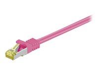 Netværkskabel CAT 7 S/FTP 1,5 m - Goobay - magenta billede