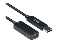 USB forlængerkabel 5 m – Club 3D USB 3.2 Gen 2 (Type A han til hun) – Sort billede