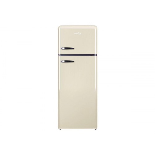 Køleskab med topfryser Amica Retro KGC 15635 B - beige, 206 l