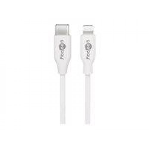 Lightning-kabel USB-C til Lightning 1 m hvid - Goobay MFi