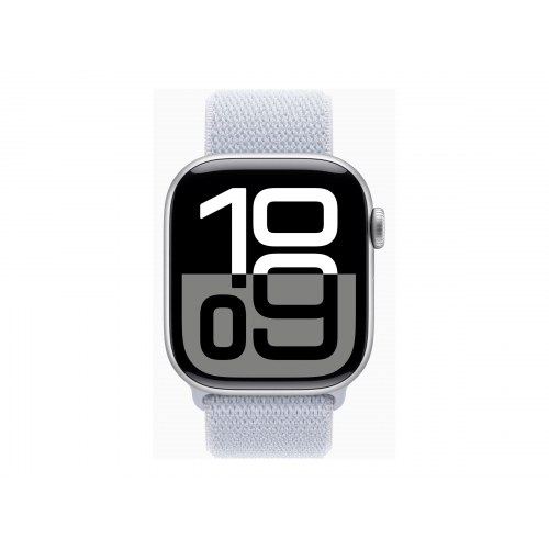 Smartwatch Apple Watch Series 10 GPS 42 mm – sølvaluminium, Sportsløkke Blå Sky
