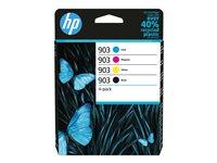 Blækpatroner HP 903 - sort, cyan, magenta, gul (4-pak) billede