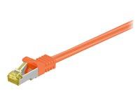 Netværkskabel CAT 7 Goobay S/FTP PiMF 50 cm - orange billede