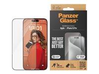 Panzerglass Skærmbeskytter iPhone 15 Pro Ultra-Wide Fit EasyAligner 5711724028106 Modsvarer: N/A