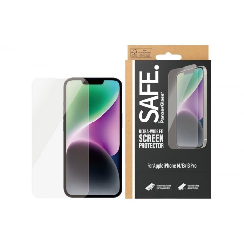 Skærmbeskyttelse glas PanzerGlass SAFE til iPhone 13/13 Pro/14 (Ultra-Wide Fit)