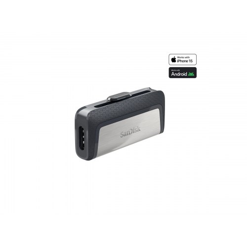 USB stick 64 GB – SanDisk Ultra Dual USB 3.1/USB-C, grå