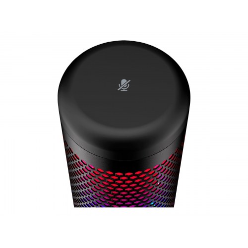 USB mikrofon HyperX QuadCast S – sort/grå med RGB og flere optagemønstre