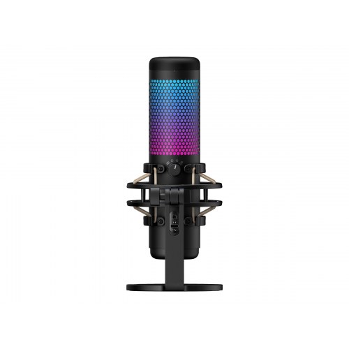 USB mikrofon HyperX QuadCast S – sort/grå med RGB og flere optagemønstre