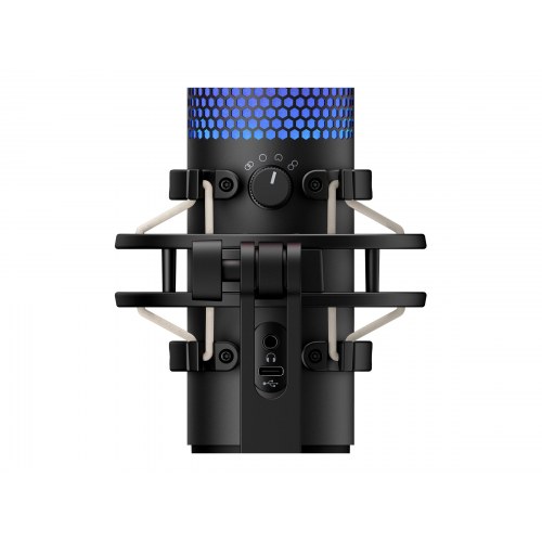USB mikrofon HyperX QuadCast S – sort/grå med RGB og flere optagemønstre