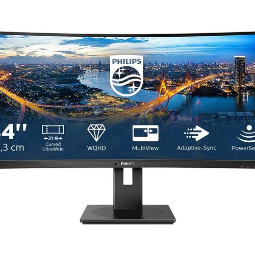 Skærm 34" Philips 345B1C buet UltraWide WQHD 100 Hz