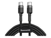 USB-C kabel Baseus Cafule 2 m - Sort/Grå (60 W) billede