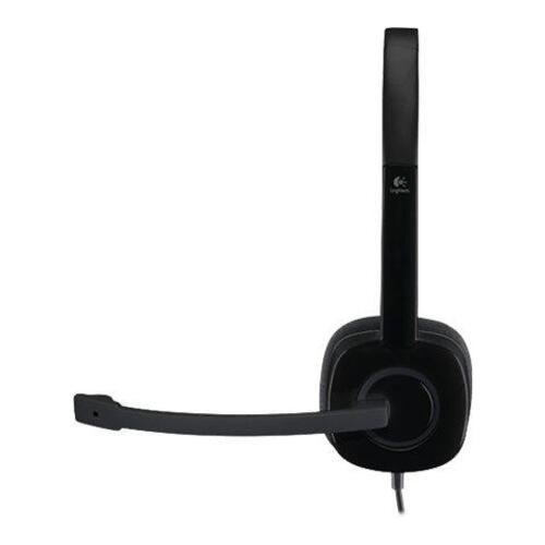 Kablet headset Logitech H151 Stereo – sort