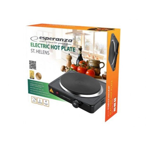 Kogeplade elektrisk – Esperanza ST. Helens, 1000 W, sort