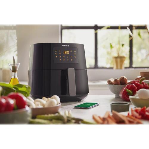 Airfryer XL – Philips Essential HD9280, 6,2 l, mørk sølv/sort