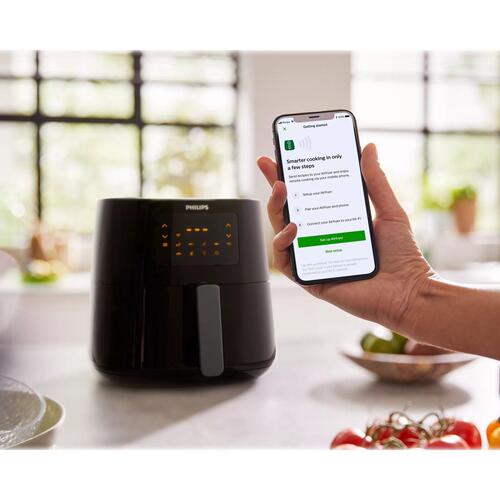 Airfryer XL – Philips Essential HD9280, 6,2 l, mørk sølv/sort