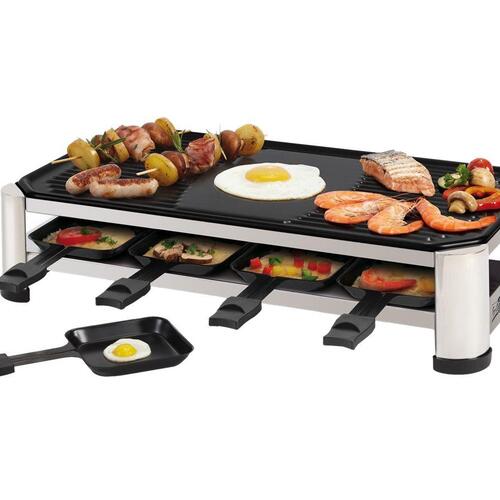 Raclette grill – FRITEL RG 2170, rustfrit stål/krom-sort, 1.500 W